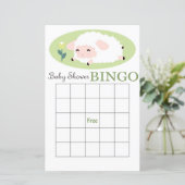 lamb baby shower bingo (Staand voorkant)