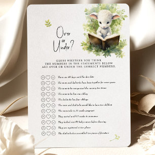 Lamb Baby shower Game Over of Onder? Kaart