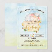 Lamb Baby Shower Invitation Kaart (Voorkant / Achterkant)