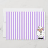 Lamb Baby Shower Invitations (Paars) Kaart (Achterkant)