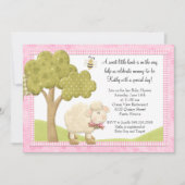 Lamb Baby shower Uitnodiging (Voorkant)