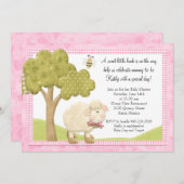 Lamb Baby shower Uitnodiging (Voorkant / Achterkant)