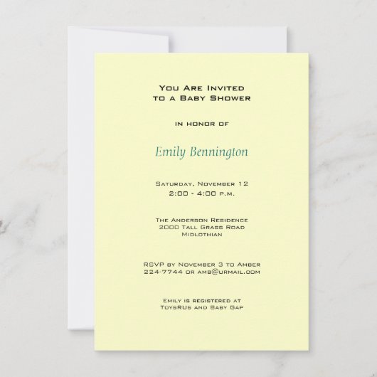 Lamb Baby shower Uitnodiging (Voorkant)