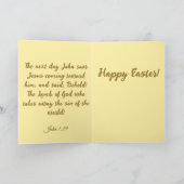 Lamb Bible Verse Customized Easter Card Feestdagen Kaart (Binnen)