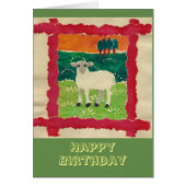 Lamb Birthday-kaart (Voorkant)