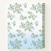 Lamb Blue Floral Baby shower Guest Book Notitieboek (Achterkant)