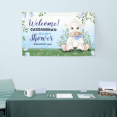 Lamb Blue Floral Baby shower Spandoek (Beurs)