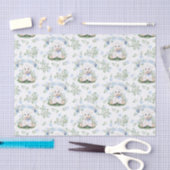 Lamb Blue Floral Baby shower Tissuepapier (Craft)