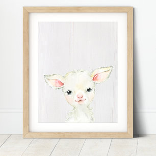 Lamb Boerderij Nursery Art afdrukken Poster