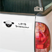 Lamb Borghini grappig Sheep Pun Bumpersticker (Op Truck)