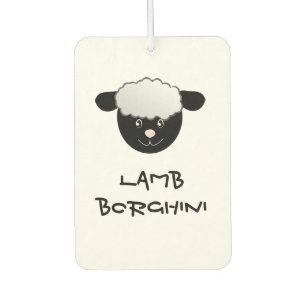 Lamb Borghini grappig Sheep Pun Luchtverfrisser