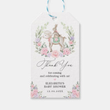 Lamb & Bunny Konijn Roze Paarse Bloemen Baby showe