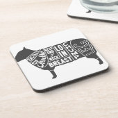 Lamb Butcher Grafiek Bier Onderzetter (Linkerzijde)