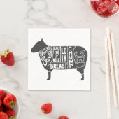 Lamb Butcher Grafiek Servet (Insitu)