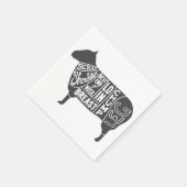 Lamb Butcher Grafiek Servet (Hoek)