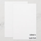 Lamb Chops Briefpapier (Voorkant / Achterkant)