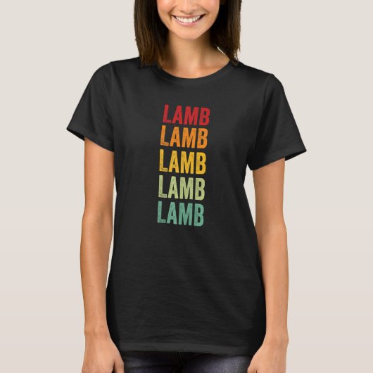 Lamb County Texas Rainbow Text T-shirt (Voorkant)