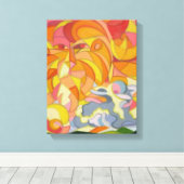 Lamb en Leeuw canvas Print. (Insitu (Houten vloer))