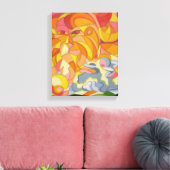 Lamb en Leeuw canvas Print. Afdruk (Insitu (Woonkamer))