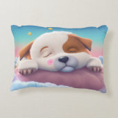 Lamb en puppy Slapen op wolken Accent Kussen (Achterkant)