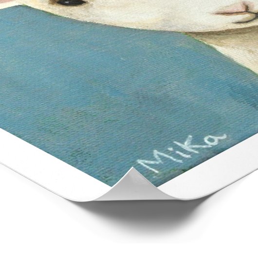 Lamb Flowers Nursery Art Print Sheep Nursery Decor (Hoek)