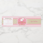 Lamb Girl waterfles label baby shower. Waterfles Etiket (Enkel label)