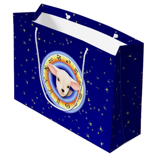 Lamb in Zodiawiel Groot Cadeauzakje (Achterkant Gekanteld)