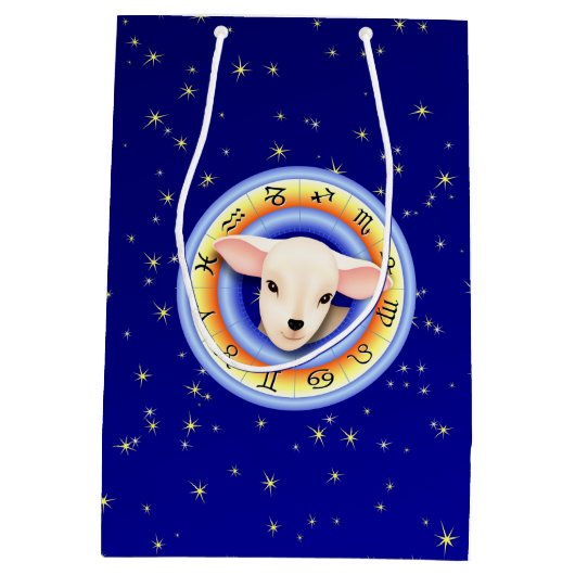 Lamb in Zodiawiel Medium Cadeauzakje (Achterkant)