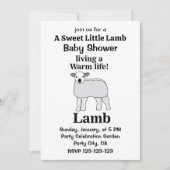 Lamb Living A Warm Life Funny Lamb Baby shower Kaart (Voorkant)