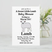 Lamb Living A Warm Life Funny Lamb Baby shower Kaart (Staand voorkant)