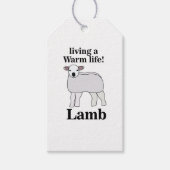 Lamb Living Een Warm Leven Grappig Lam Cadeaulabel (Voorkant)