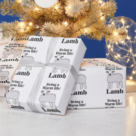 Lamb Living Een Warm Leven Grappig Lam Cadeaupapier