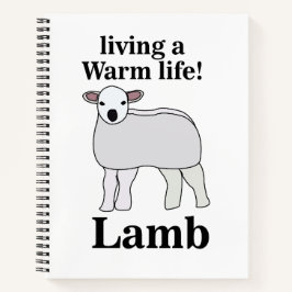 Lamb Living Een Warm Leven Grappig Lam Notitieboek
