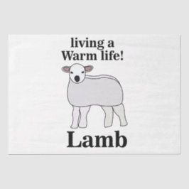 Lamb Living Een Warm Leven Grappig Lam Tissuepapier