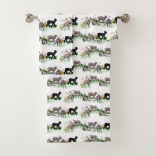 Lamb Meadow Bathroom-wasset (kleur kiezen) Bad Handdoek