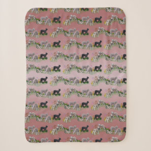 Lamb Meadow Sherpa Dekbed (Stof Roze Mix) Deken