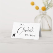 Lamb Menu Modern Script Wedding Place Cards (Voorkant)