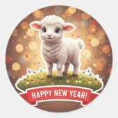 Lamb New Year Confetti Sticker (Voorkant)