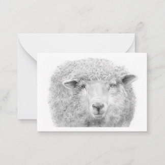 Lamb Note Kaart Notitiekaartje