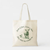 Lamb of God I Look to The Hymn Lyric Tote Bag (Achterkant)
