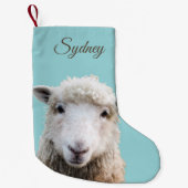 Lamb op Blue Custom kerststop Kleine Kerstsok (Voorkant)