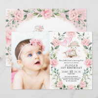 Lamb Pink Floral Wreatl Girl Birthday