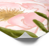 Lamb Roos Gold en Pink Peony Baby shower Welkom Poster (Hoek)