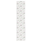 Lamb Roses Floral Nursery Baby shower Korte Tafelloper (Voorkant)