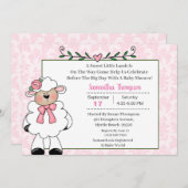 Lamb Roze Babyschoenen Kaart (Voorkant / Achterkant)