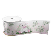 Lamb Roze Rose Floral Satijnen Lint (Spoel)