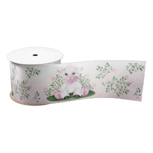 Lamb Roze Rose Floral Satijnen Lint
