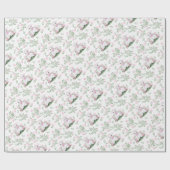 Lamb Rozen Floral Baby shower Cadeaupapier (Vlak)