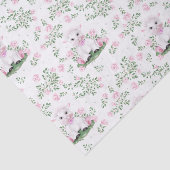 Lamb Rozen Floral Baby shower Tissuepapier (Detail)