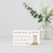 Lamb Sheep Baby shower Nieuwe mama Dank je Informatiekaartje (Staand voorkant)